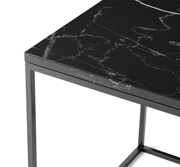 Стол журнальный чёрный мрамор