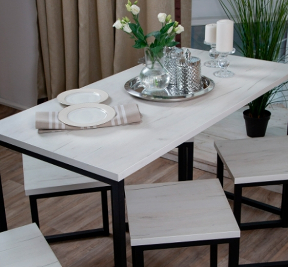 Стол лофт белый