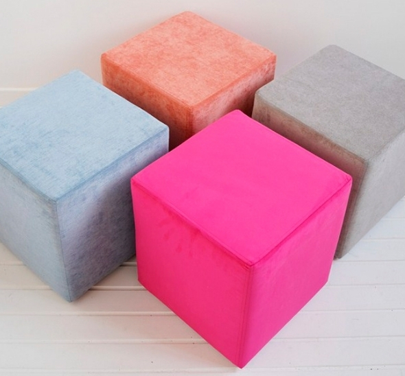 Пуфик Куб Розовый