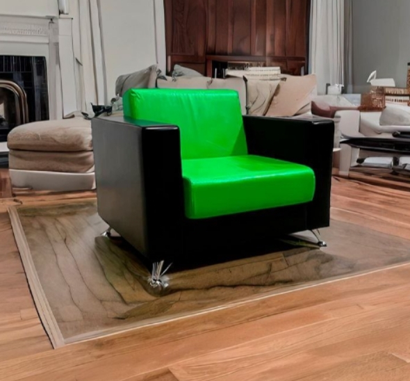 Кресло Cube зелено-черное