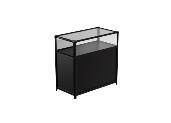 Витрина низкая прямоугольная черная