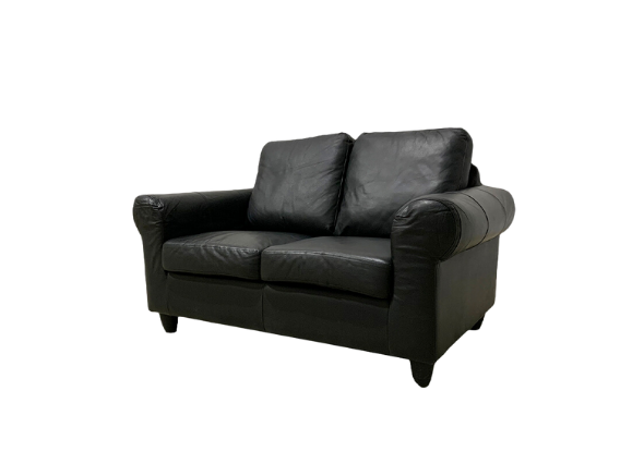Диван черный из экокожи 150 см