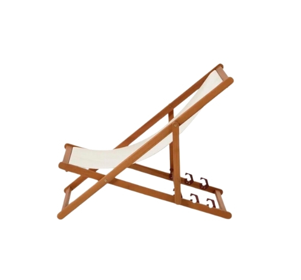 Бежевый шезлонг