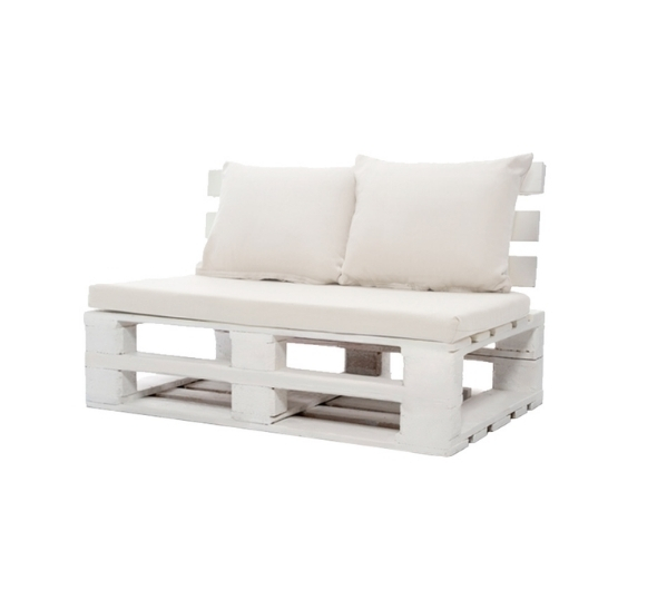 Белый диван из паллет