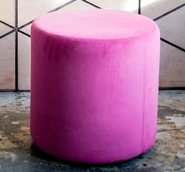 Пуфик круглый Розовый
