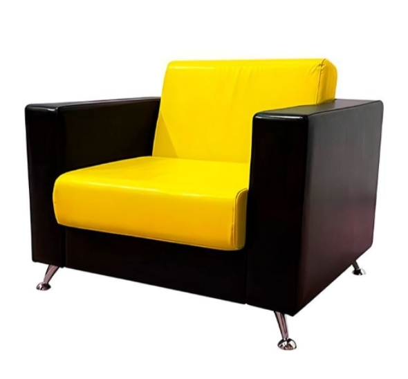 Кресло Cube желто-черное