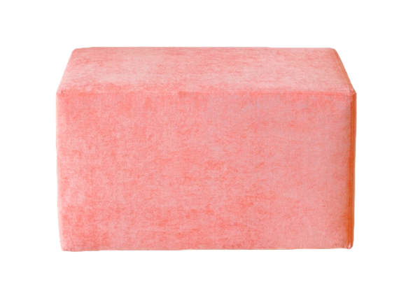 Пуфик прямоугольный Пудрово-розовый