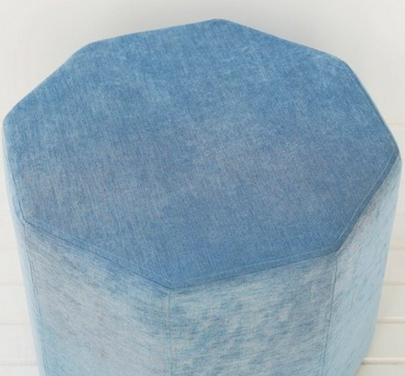 Пуфик многоугольный Небесно-голубой