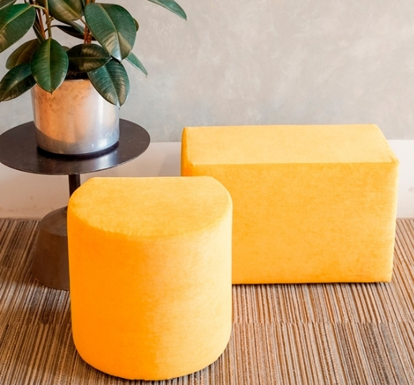 Пуфик круглый Желтый