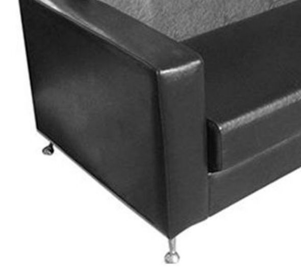 Диван Cube из экокожи трехместный черный