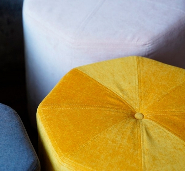 Пуфик многоугольный Желтый