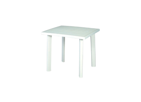Пластиковый квадратный стол 90x90 см белый