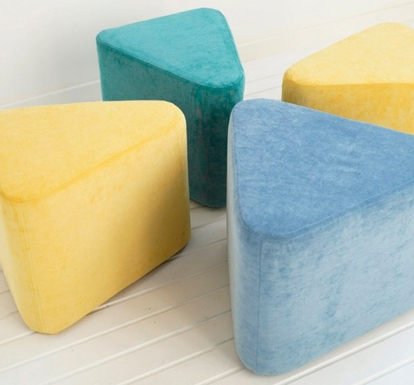 Пуфик треугольный Аквамарин