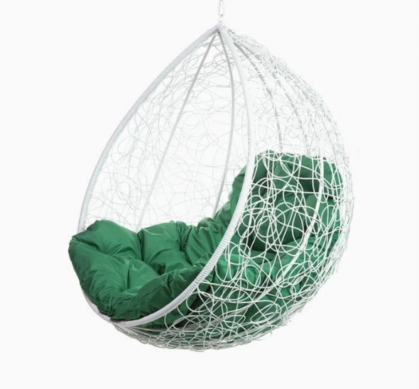 Зелёное подвесное кресло