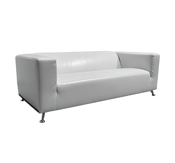 Диван Клиппан кожаный белый