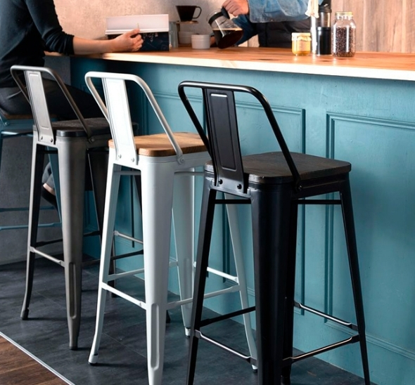 Стул барный Tolix чёрный