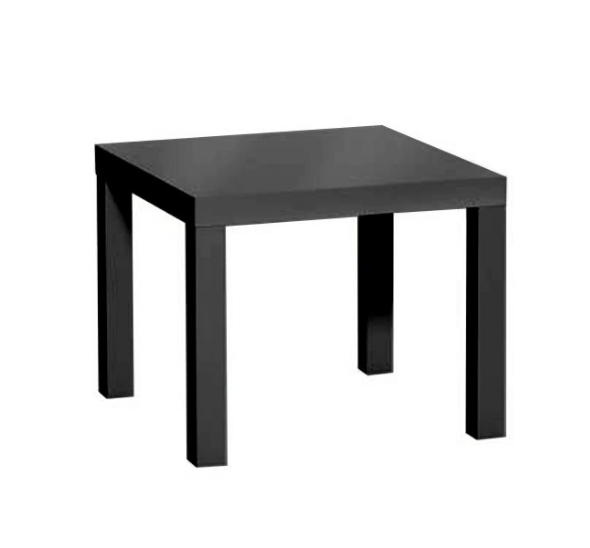 Стол журнальный Лакк 55х55 черный