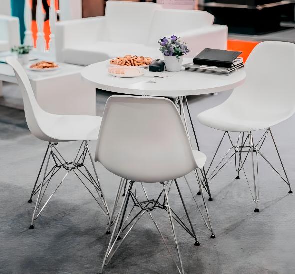 Стул Eames металл белый