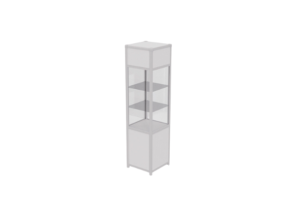 Витрина высокая белая