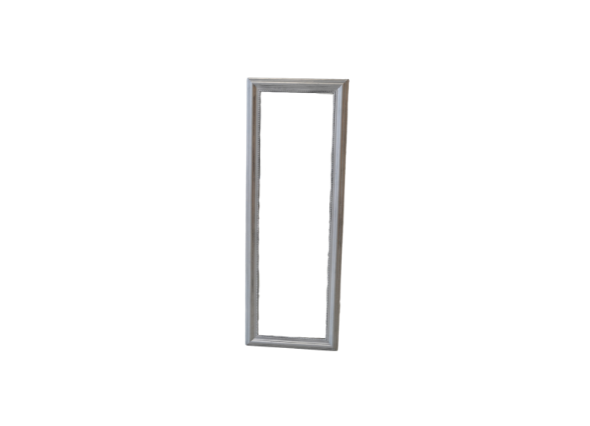 Напольное зеркало в серебристой раме