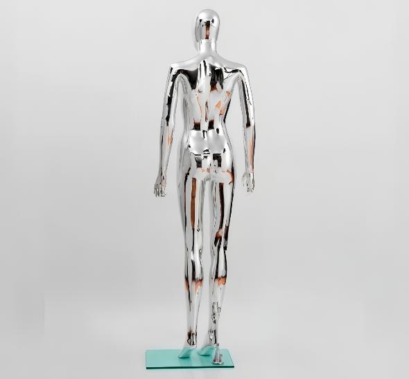 Манекен женский серебряный