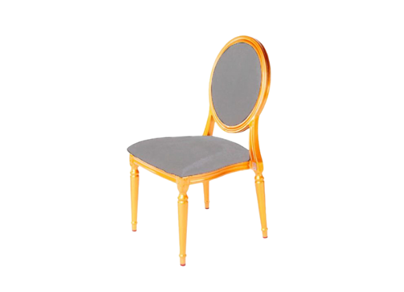 Стул Louis Gold с обивкой из тёмно-серого бархата