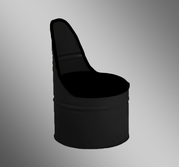 Кресло-бочка Черное