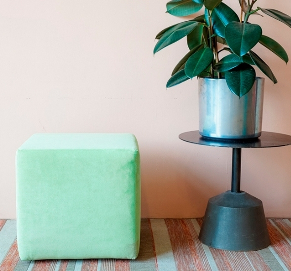 Пуфик Куб Ментоловый