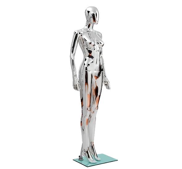 Манекен женский серебряный