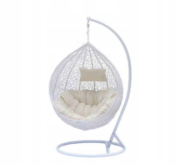 Белое подвесное кресло