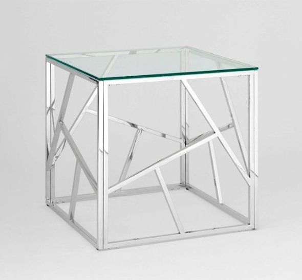 Журнальный стол Loft со стеклом белый