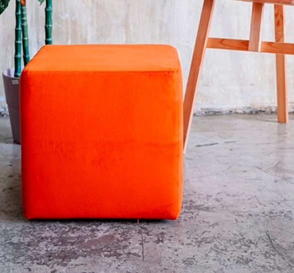Пуфик Куб Оранжевый