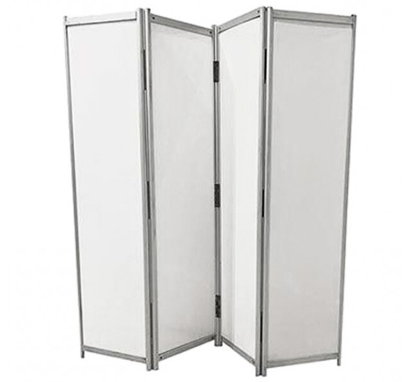 Металлическая ширма белая