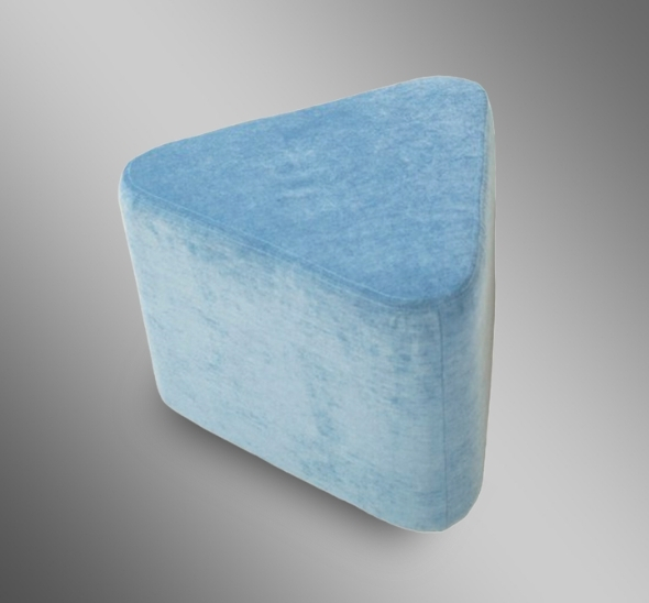 Пуфик треугольный Небесно-голубой