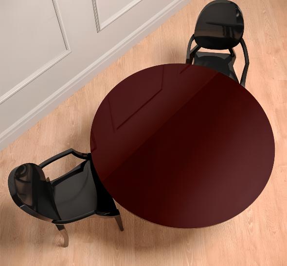 Стол со столешницей бордового цвета