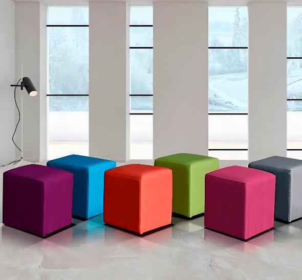 Пуф Геометрия фиолетовый