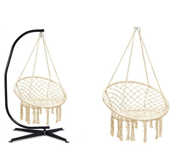 Белое подвесное кресло