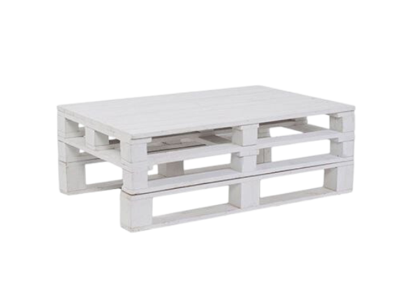 Белый стол из паллет