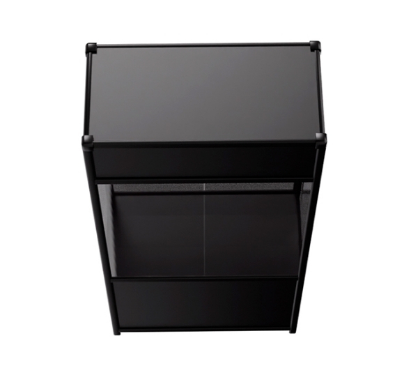 Витрина высокая прямоугольная черная