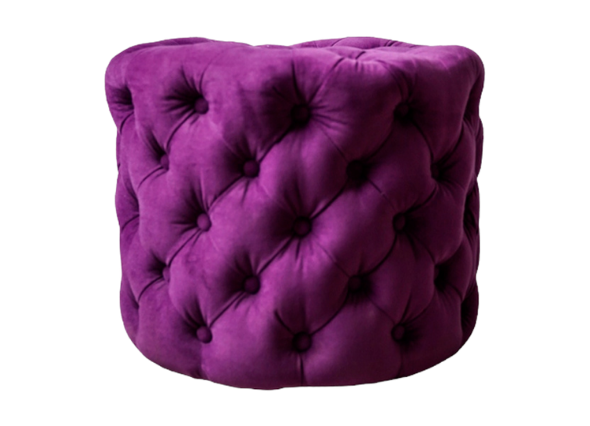 Пуфик Вельвет круглый Пурпурный