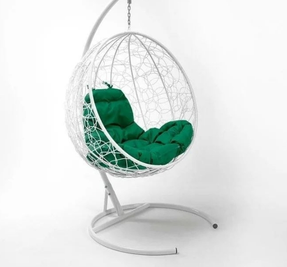 Зелёное подвесное кресло