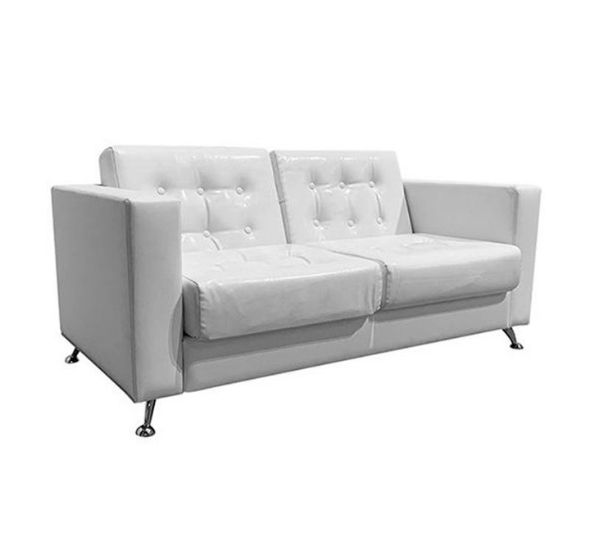 Диван Cube двухместный белый стеганый