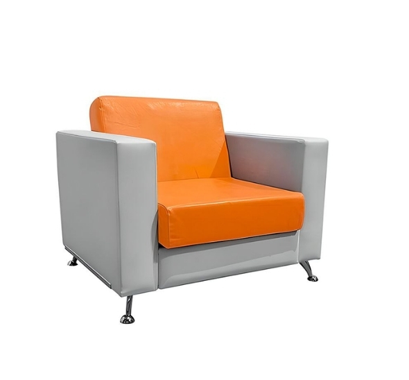 Кресло Cube оранжево-белое