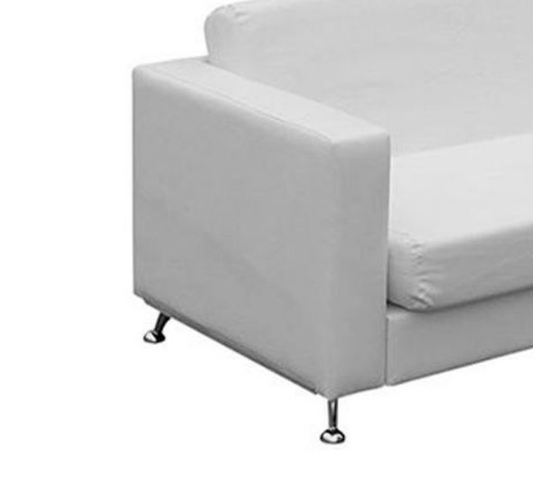 Диван Cube двухместный белый из экокожи