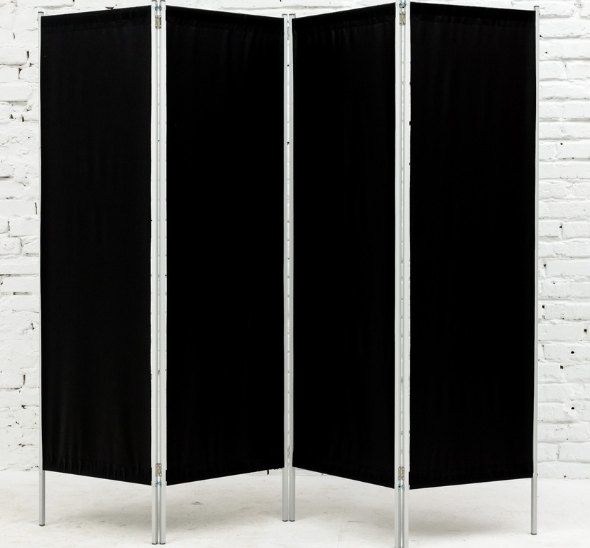 Металлическая ширма чёрная