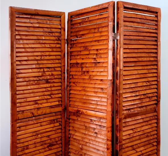 Ширма коричневое дерево