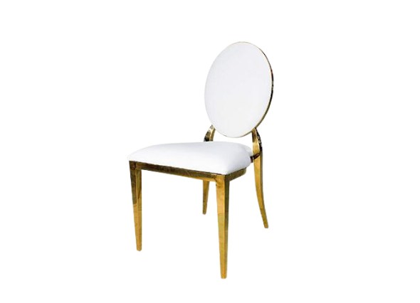 Стул Laval Gold с белой обивкой