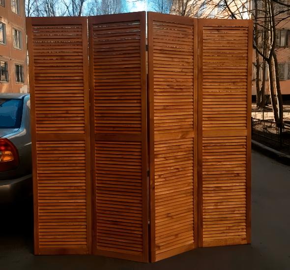 Ширма коричневое дерево