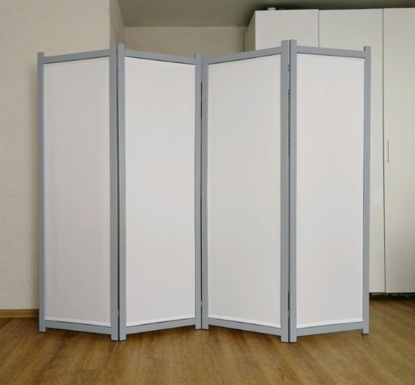 Металлическая ширма белая