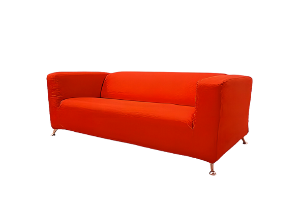 Диван Клиппан тканевый оранжевый